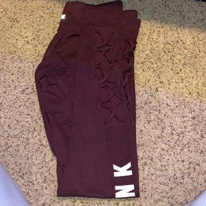 Maroon Leggings From Pink